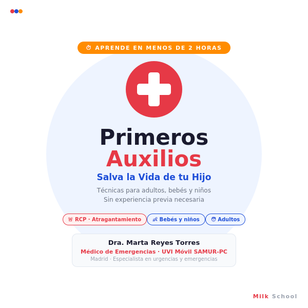 Primeros auxilios (PAS): desde bebés lactantes a adultos